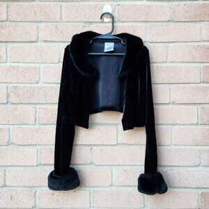 Perfectly Dressed Girls 8 Velvet Bolero Faux Fur Trim